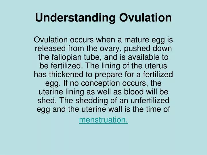 understanding ovulation