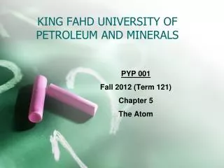 KING FAHD UNIVERSITY OF PETROLEUM AND MINERALS