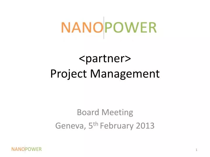 partner project management