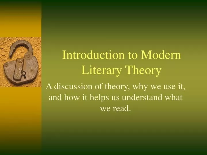 introduction to modern literary theory