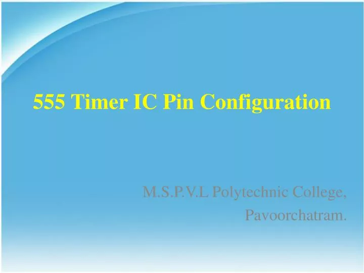 555 timer ic pin configuration