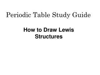 periodic table study guide