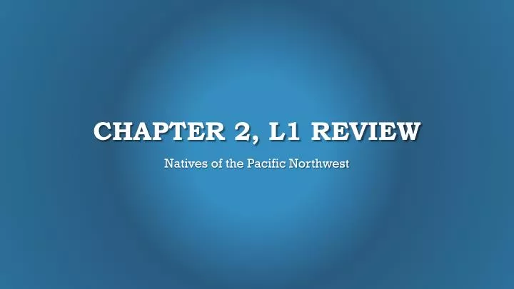chapter 2 l1 review