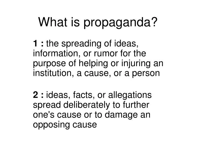 what is propaganda