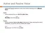 Active and Passive Voice