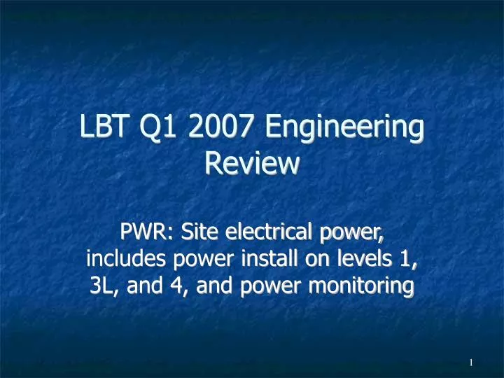 pwr site electrical power includes power install on levels 1 3l and 4 and power monitoring