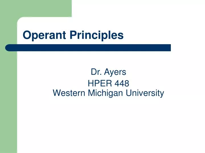 operant principles