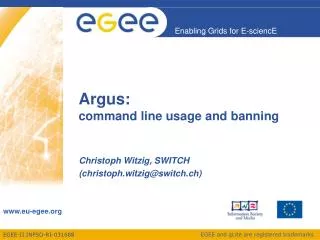 Argus: command line usage and banning