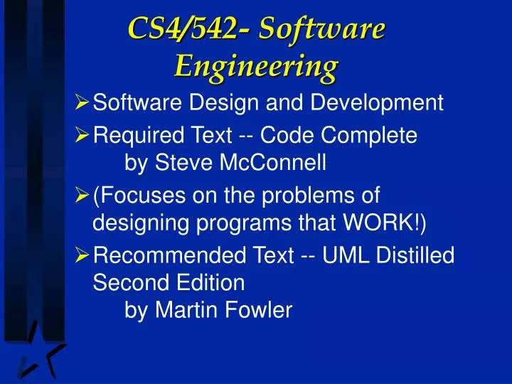 cs4 542 software engineering