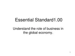 Essential Standard1.00