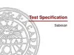Test Specification - slide 1