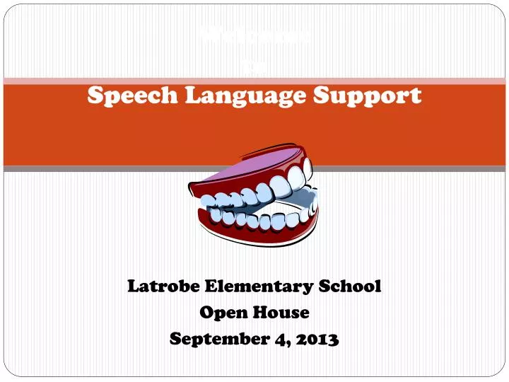 welcome to speech language support