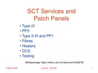 SCT Services and Patch Panels