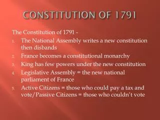 CONSTITUTION OF 1791