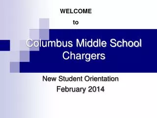 Columbus Middle School Chargers