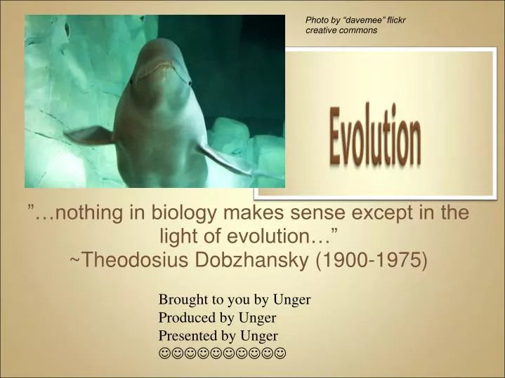 nothing in biology makes sense except in the light of evolution theodosius dobzhansky 1900 1975