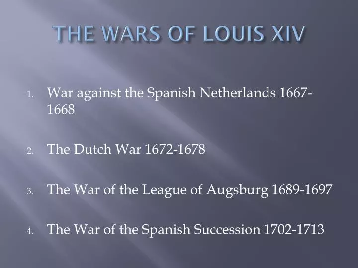 the wars of louis xiv