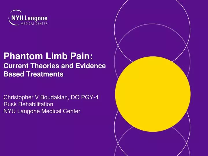 phantom limb pain current theories and evidence based treatments
