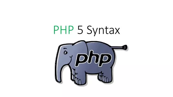 php 5 syntax