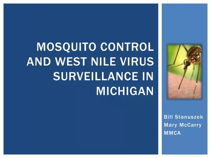 mosquito control and west nile virus surveillance in michigan