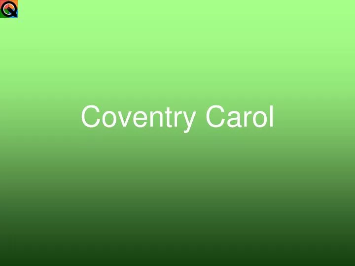 coventry carol