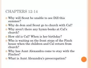 CHAPTERS 12-14