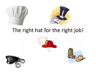 The right hat for the right job!