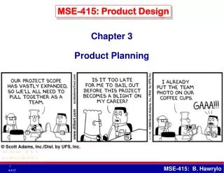 MSE-415: Product Design