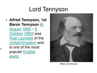 Lord Tennyson