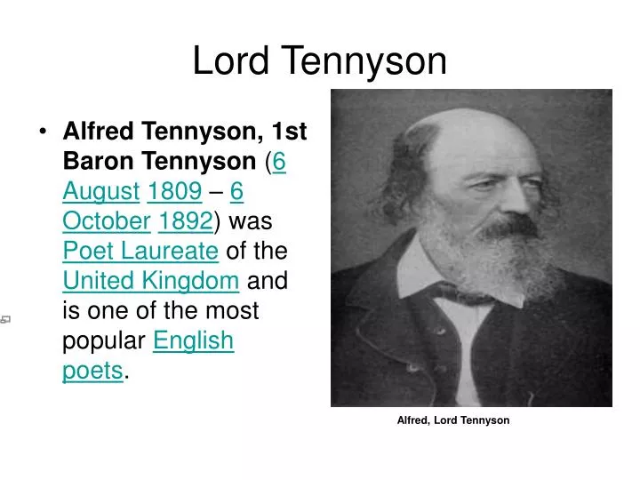 lord tennyson