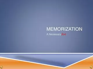 Memorization