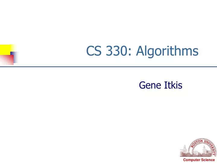 cs 330 algorithms