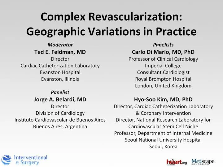 complex revascularization geographic variations in practice