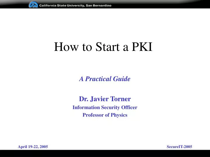 how to start a pki