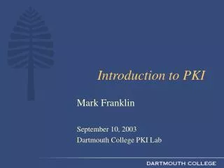 Introduction to PKI