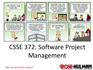 CSSE 372: Software Project Management