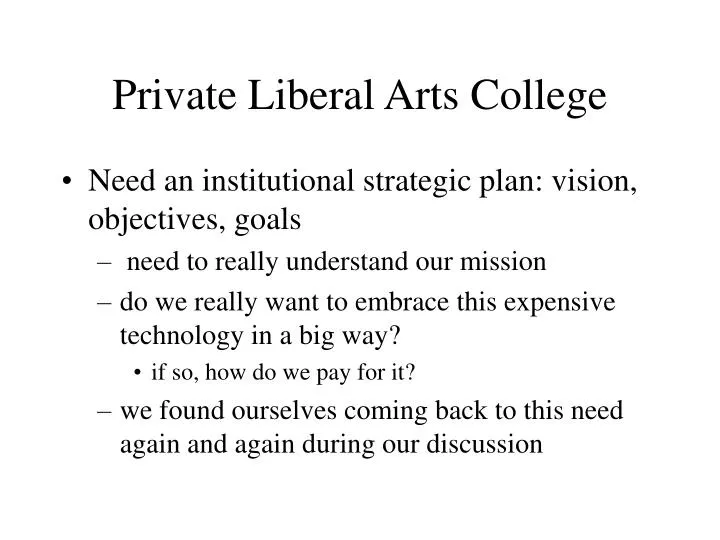 private liberal arts college