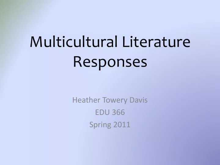 multicultural literature responses
