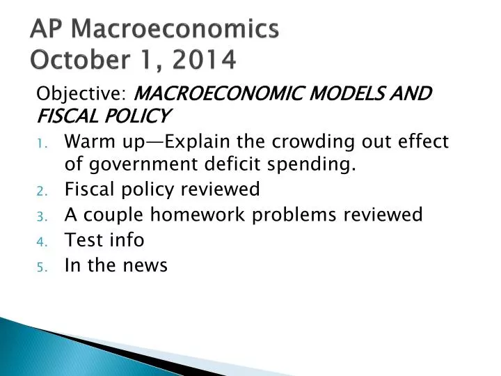 ap macroeconomics october 1 2014