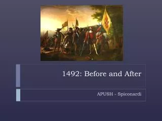 1492: Before and After