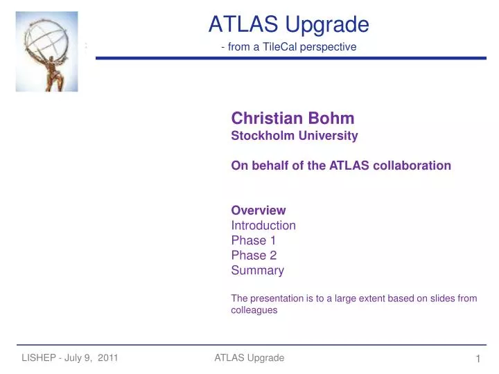 atlas upgrade from a tilecal perspective