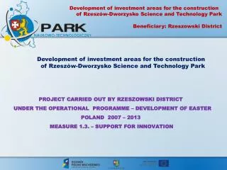Development of investment areas for the construction