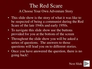 The Red Scare A Choose Your Own Adventure Story