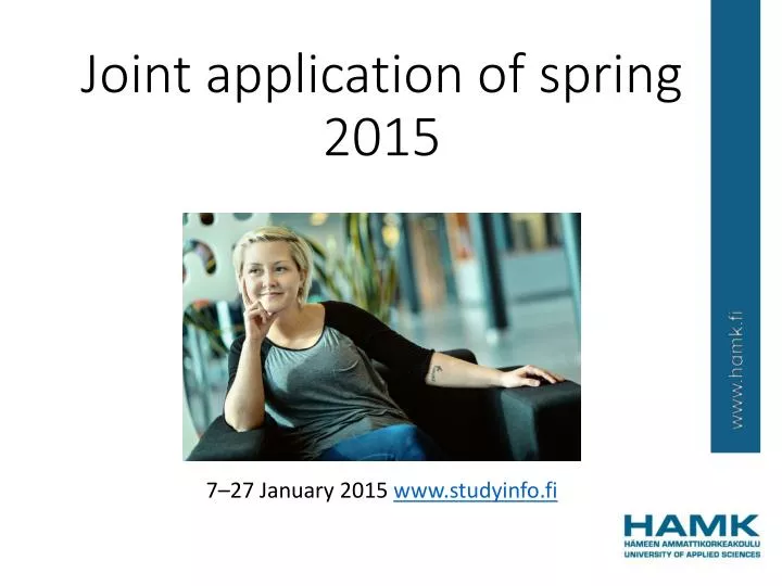 joint application of spring 2015