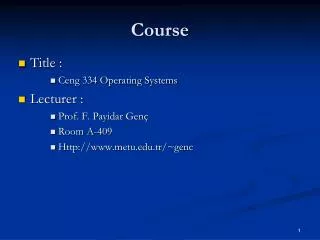 course