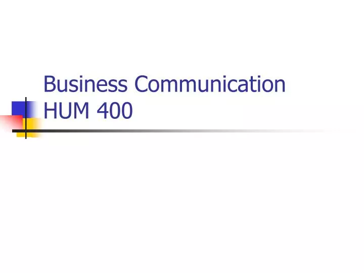 business communication hum 400
