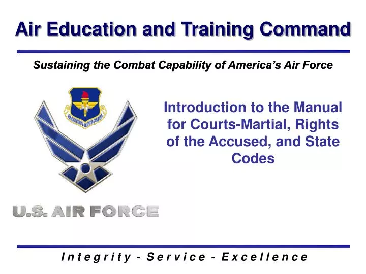 introduction to the manual for courts martial rights of the accused and state codes