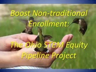 Boost Non-traditional Enrollment: The Ohio STEM Equity Pipeline Project