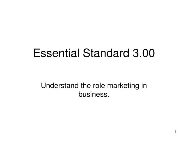 essential standard 3 00