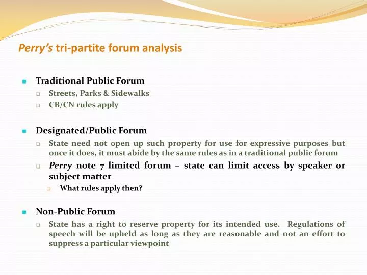 perry s tri partite forum analysis